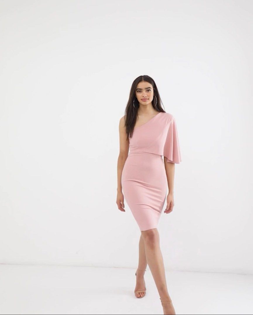 Club L one shoulder ruffle sleeve dress XS, Women's Fashion, Dresses &  Sets, Dresses on Carousell