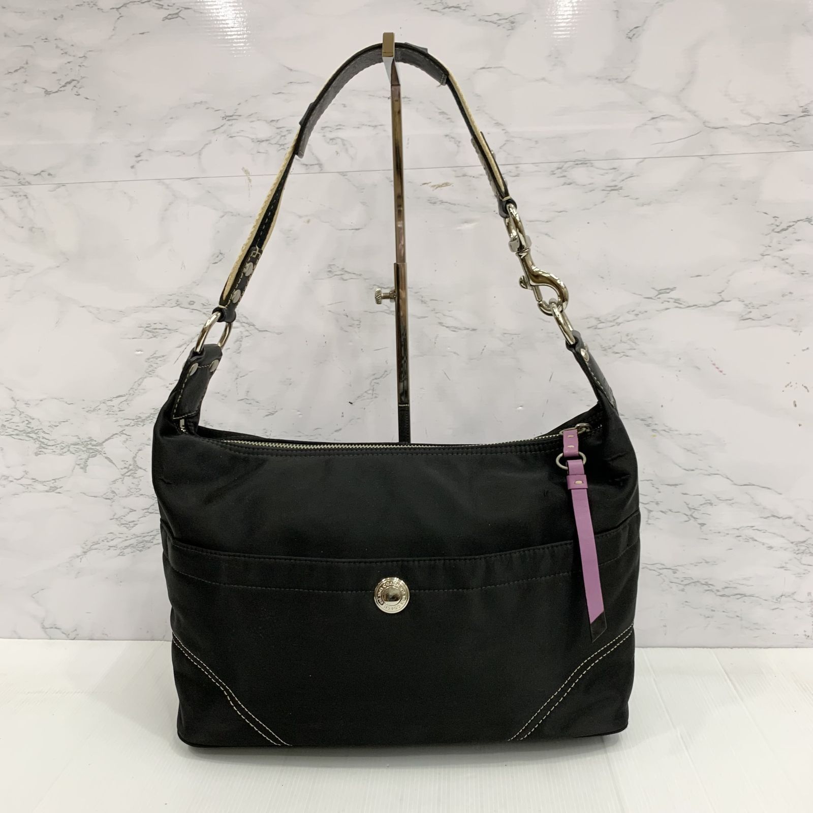 COACH F11669 BLACK NYLON ONE SHOULDER BAG 237027251 AL, Luxury 
