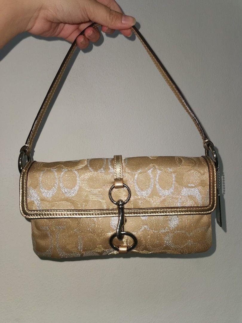 Coach Gold Lurex Evening Clutch Purse