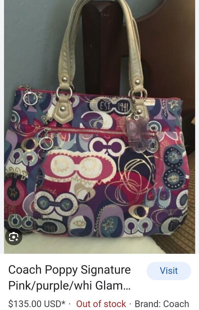 Restored Poppy Glam Tote With Floral Graffiti | COACH®