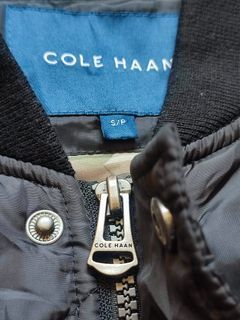Cole Haan L p21 Black Camouflage Quilted Jacket