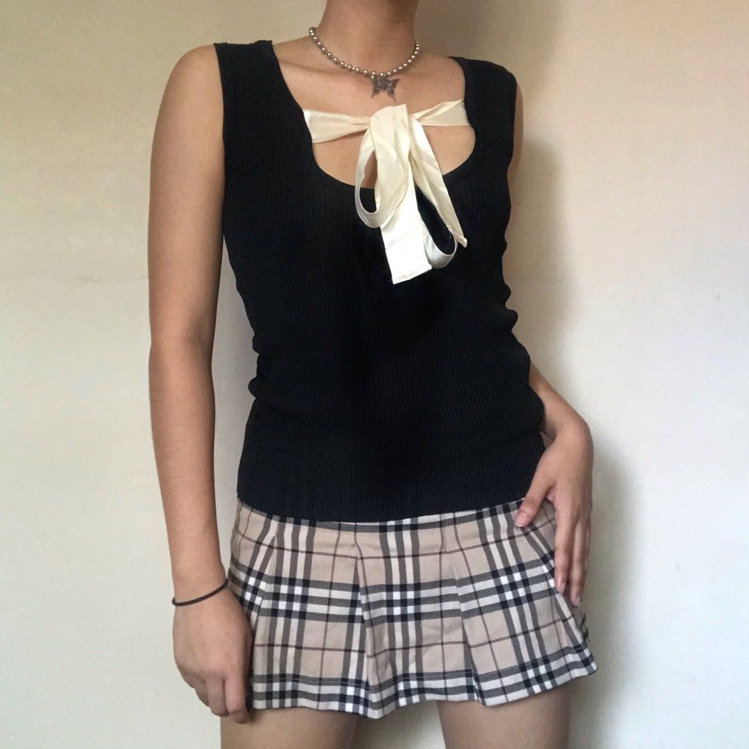 Coquette old money ribbon top (Category: Sleeveless) located in Batangas. Submitted by retrowinx_ (Listing ID 1254592987, Image 2). Description: fits: small to medium very old money!!🤍 10/10 condition.
