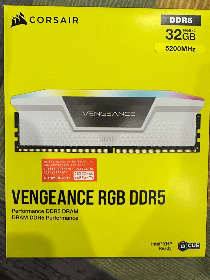 RAM 32GB Corsair Vengeance RGB Black [DDR5, 5200MHz, 2x16GB