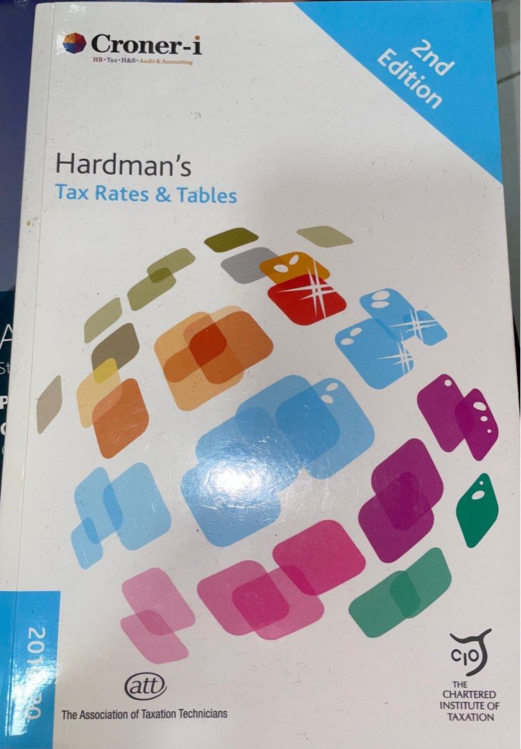 Croneri tax rates and tables (for ICAEW tax exam), Hobbies & Toys, Books & Magazines, Textbooks