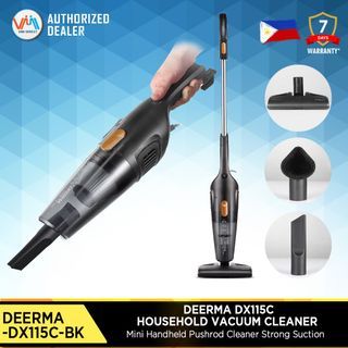 Deerma DX115C Household Vacuum Cleaner Mini Handheld Pushrod Cleaner Strong Suction Low Noise VMI Direct