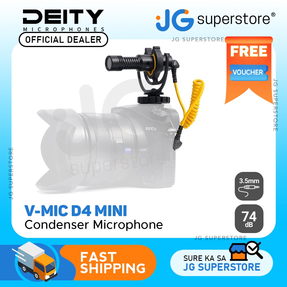 Deity V-Mic D4 Mini Audio Video Condenser Microphone with 20mph Wind ...