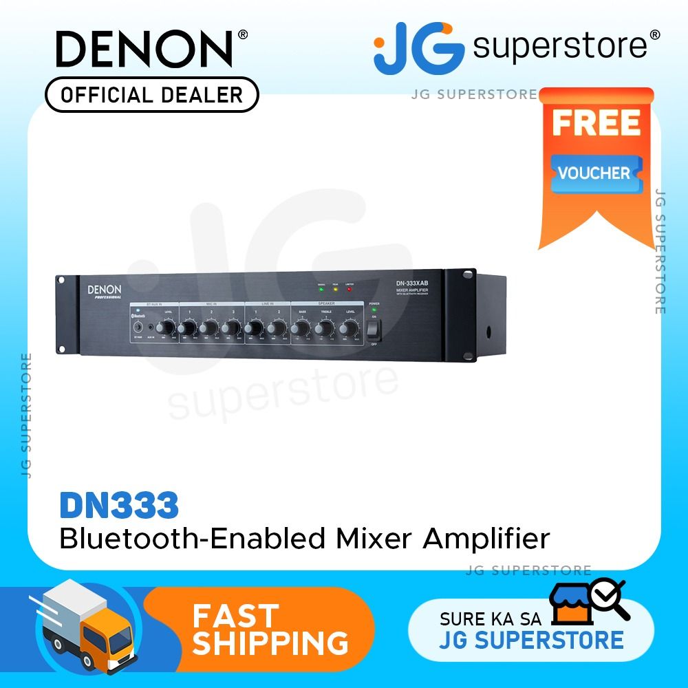 Denon DN-333XAB Bluetooth-Enabled Mixer Amplifier | JG Superstore (Category: Other Photography Accessories) located in San Juan City. Submitted by jg.superstore (Listing ID 1254454425, Image 1). Description: █ JG Superstore █ 【Trusted Seller Since 2011】 【We Accept Any Special Order】 【Dedicated Customer Service】 【📍 】3/F Annapolis Tower, 43 Annapolis St. Greenhills San Juan - Front of Unionbank (please confirm your order first) 【📞 】０９１７−１６８−６９００ 