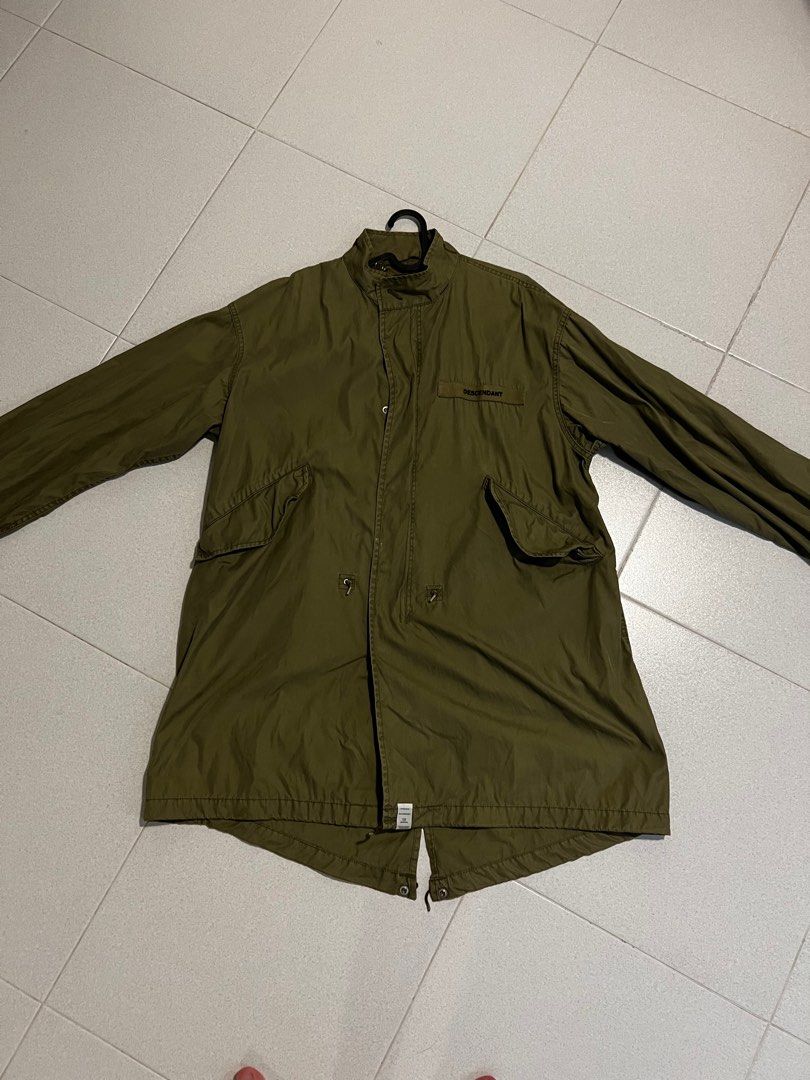DESCENDANT wtaps neighborhood モッズコート 2 ディセンダント ダブルタップス M65 フィッシュテール コート 黒  ブラック｜コート