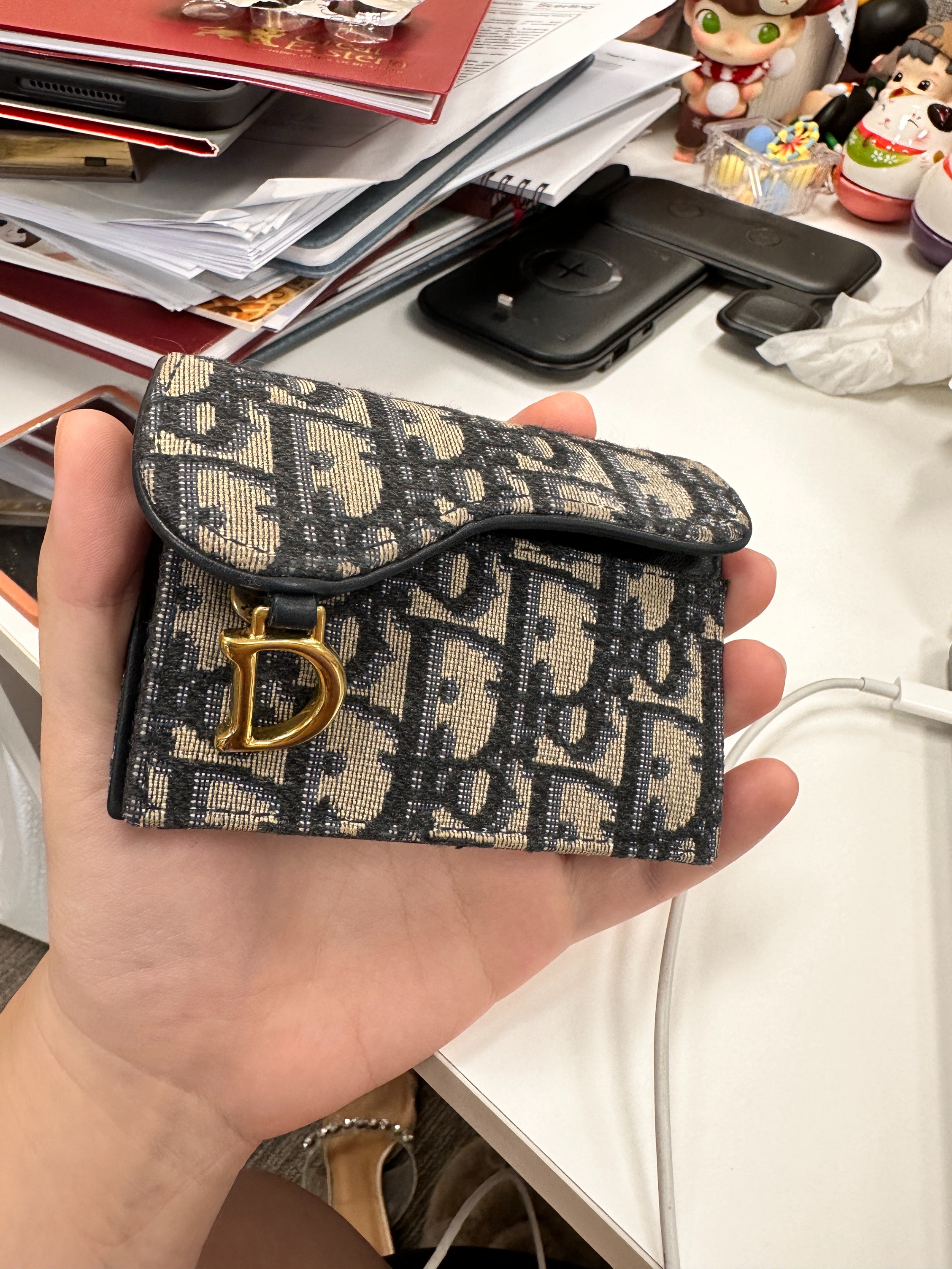 Dior oblique wallet best sale