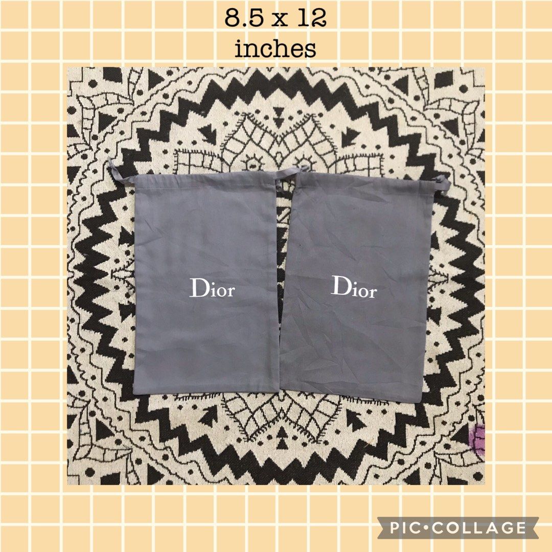 Dior Pair Shoe Dust Bag 8.5x12" S, Women's Fashion, Bags & Wallets