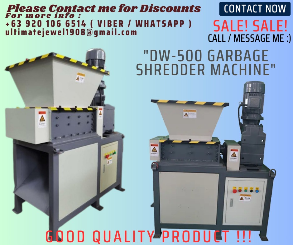 DW-500 GARBAGE SHREDDER MACHINE HEAVY-DUTY MACHINE AND BRAND NEW ...