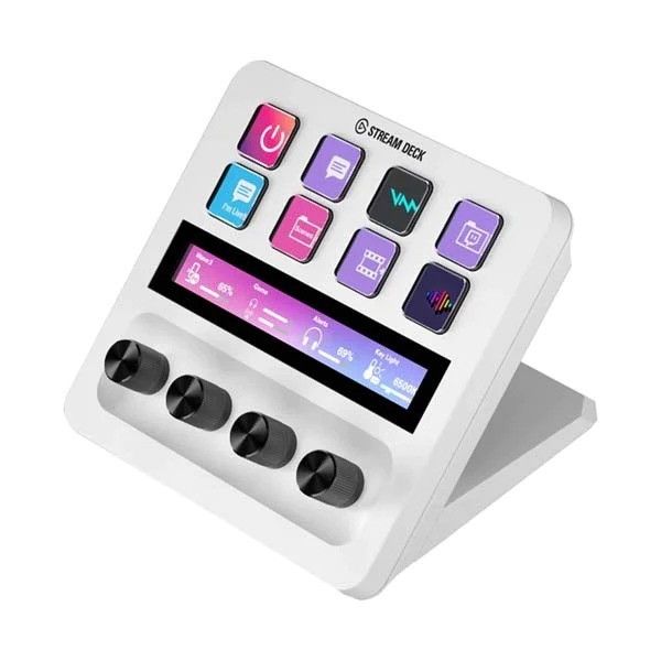ELGATO STREAM DECK + WHITE (Category: Other Accessories) located in San Juan City. Submitted by blueswitchpc (Listing ID 1254525862, Image 2). Description: NEW STOCKS AVAILABLE📣📣 ELGATO STREAM DECK + WHITE. STREAM DECK + WHITE All the feels for a fast, smooth, intuitive workflow Iconic Stream Deck tech with customizable LCD keys, dials, and touch strip. Stream Deck + is your audio mixer, studio controller, production console – anything you want