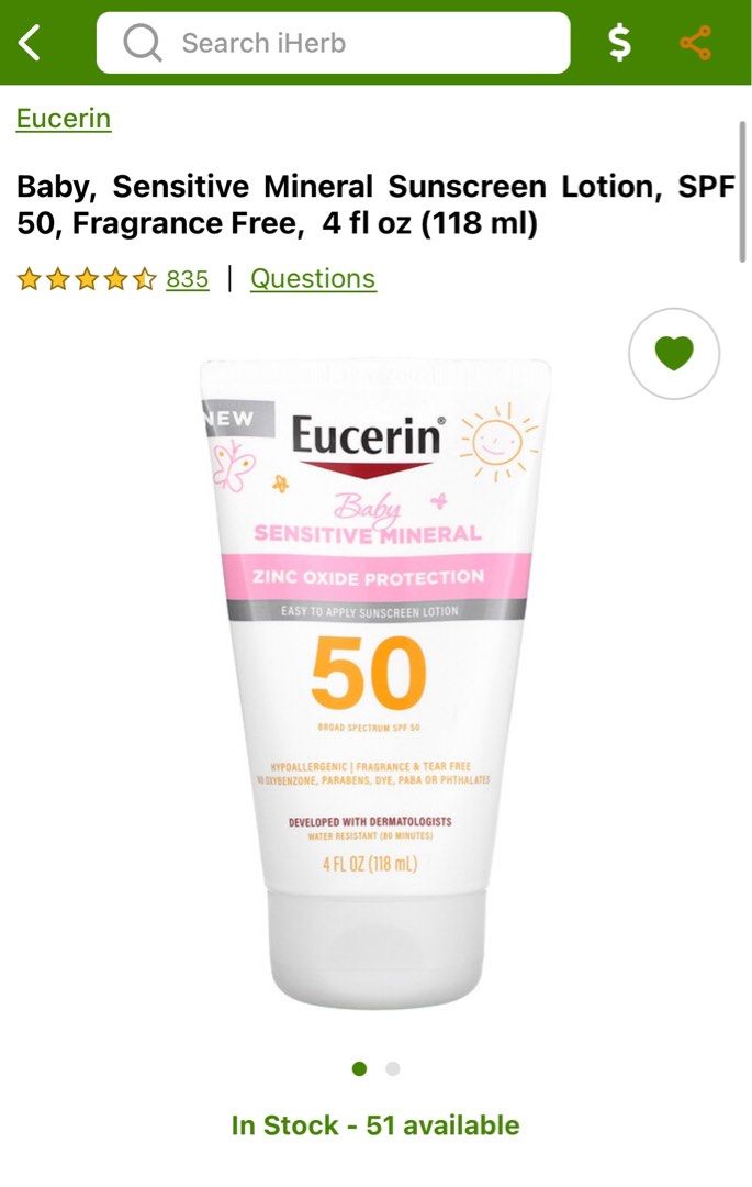 Eucerin discount baby sunscreen