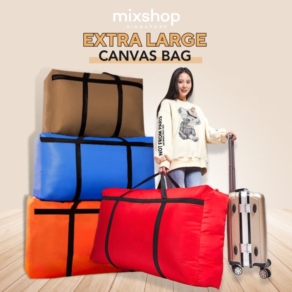 Extra Large Canvas Bag, Portable Moving Waterproof Storage Bag, House  Organisation KNT2475, Women's Fashion, Bags & Wallets, Beach Bags on  Carousell