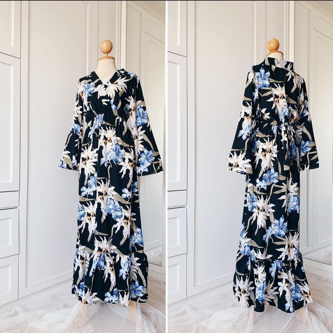 Maxi dress hotsell with kimono