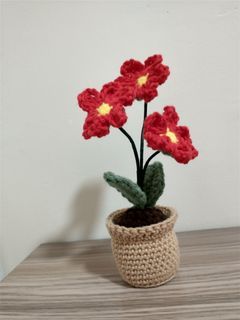 Flower handmade in a pot