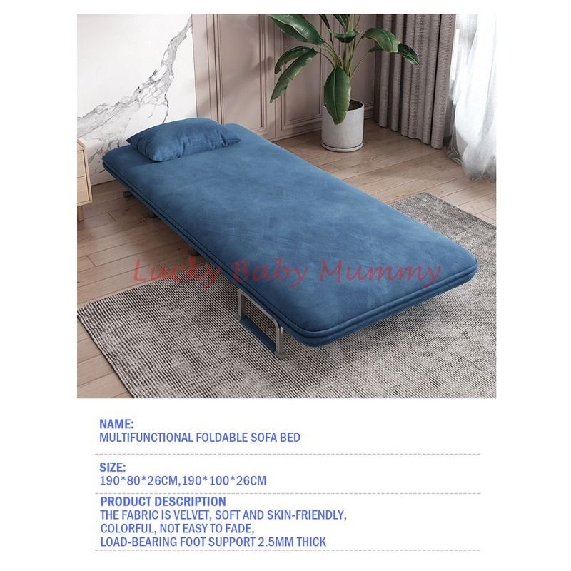 Free Delivery Foldable Velvet Sofabed