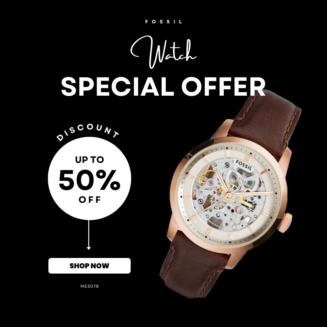 Ready Stock Fossil Automatic Men s Watch Townsman ME3078 Jam tangan Lelaki Men s Fashion Watches Accessories Watches on Carousell