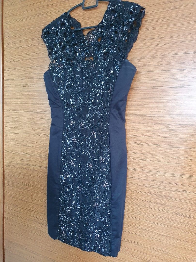 French connection blue top sequin dress