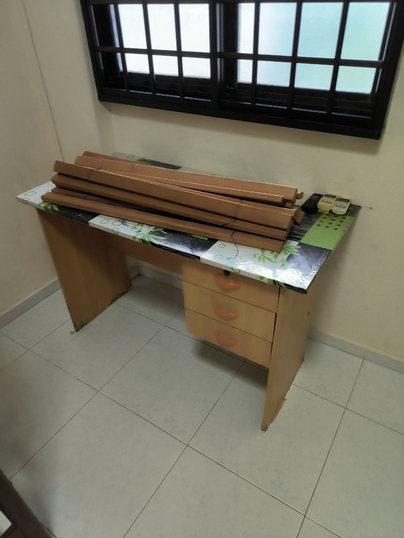 Furnitures To Give Away (Study Table/ Solid Wood Bunk Bed), Furniture
