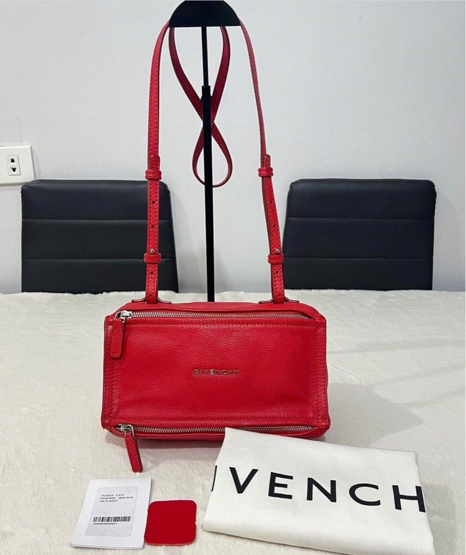 Givenchy Pandora mini red auth Luxury Bags Wallets on Carousell