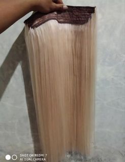 Hairclip blonde human hair 100%
