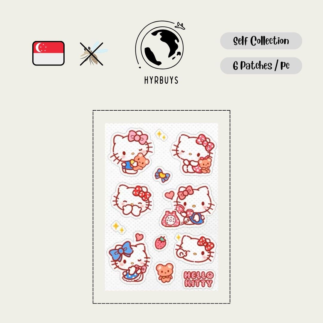 [Hello Kitty] Dengue Defender Mosquito Patches DEET Free (12/24/36 ...