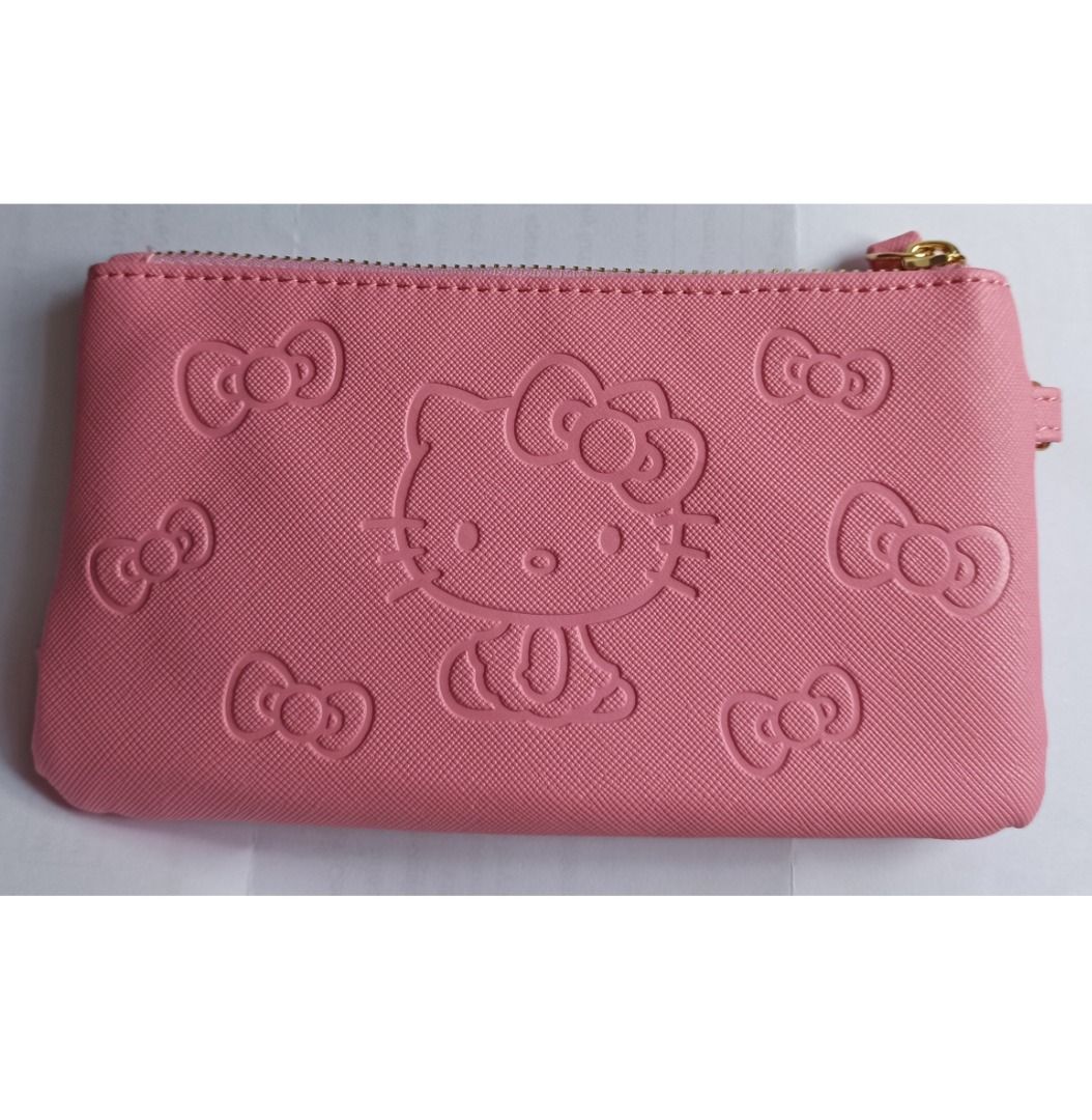 Hello Kitty 3D Design Pink Wristlet Wallet Purse Hand Phone Pouch Lunch Bag  with Strap, Women's Fashion, Bags & Wallets, Purses & Pouches on Carousell