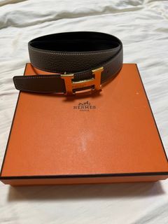 Hermes H Belt | Reversible Etoupe & Black