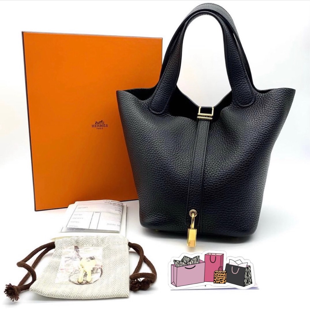 Hermes Picotin 18 in Etoupe with Gold Hardware GHW Y, Luxury, Bags &  Wallets on Carousell