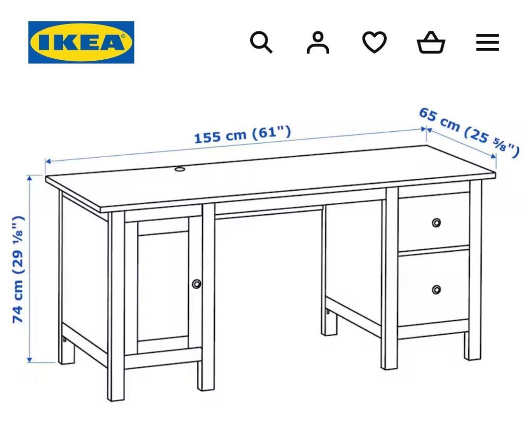 Black shop hemnes desk