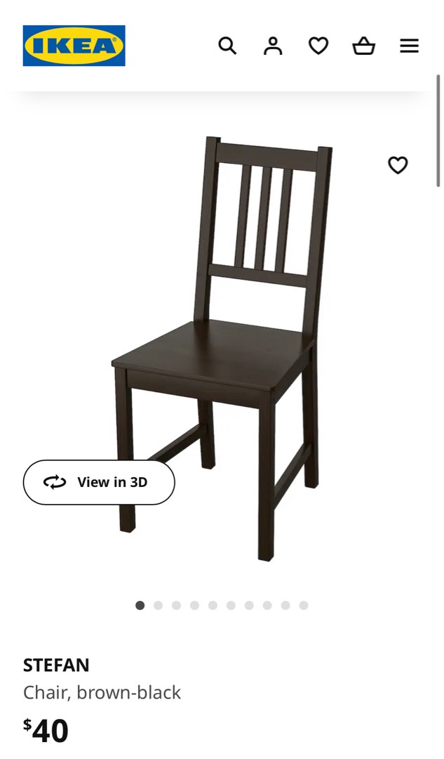 Ikea stefan chair shop black