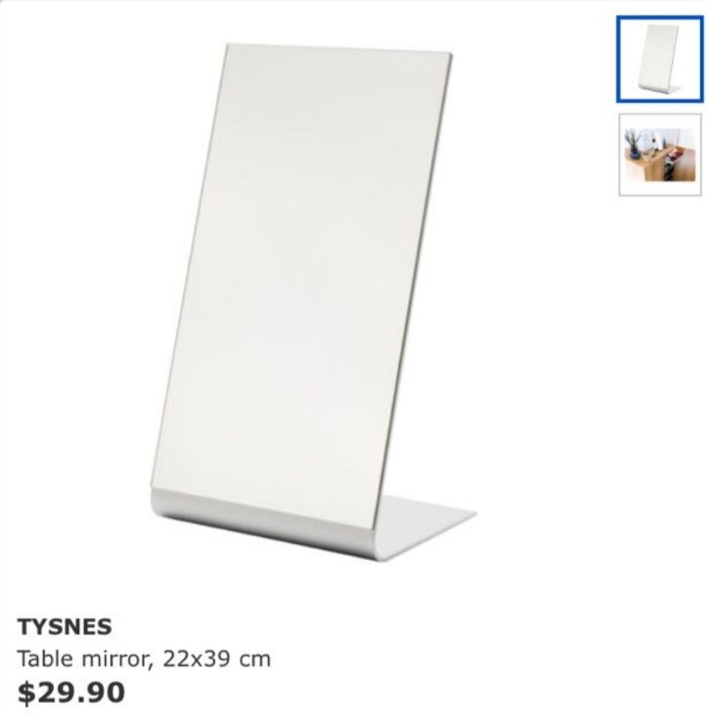 IKEA TYSNES Table Mirror, Furniture & Home Living, Home Decor, Mirrors
