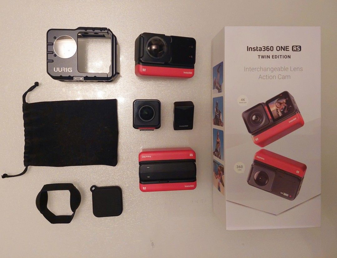 Insta360 One RS Twin Edition 連配件, 攝影器材, 攝錄機- Carousell