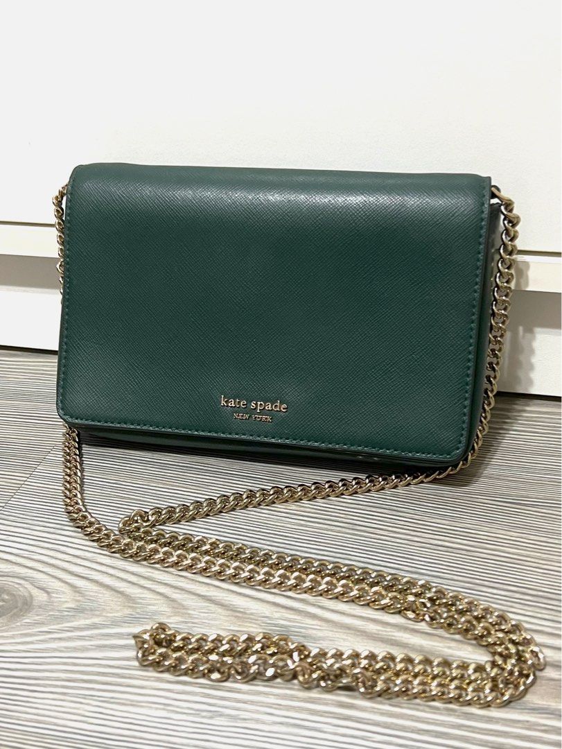 Kate spade spencer chain wallet black outlet