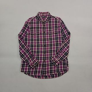 Kemeja Flannel Uniqlo ungu