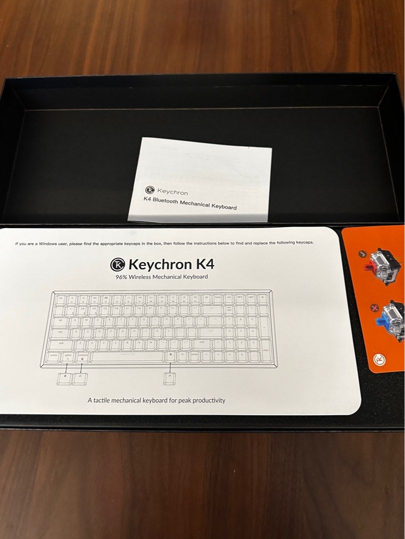 Keychron K4 (v2) - Swappable White Backlight Blue Switch, Computers ...