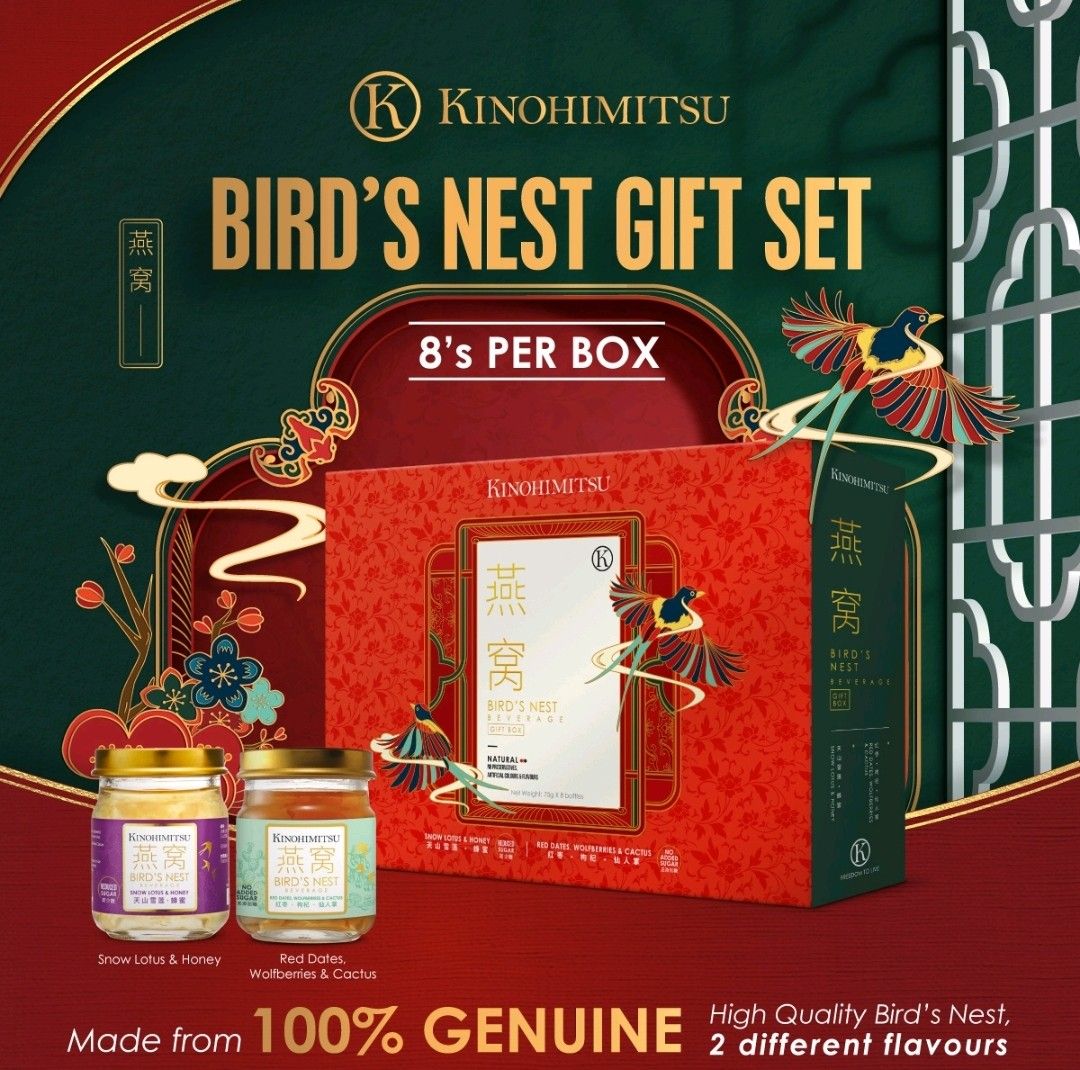 Kinohimitsu Birds Nest Gift Set 8 bottles per box / Expiry Oct 2025