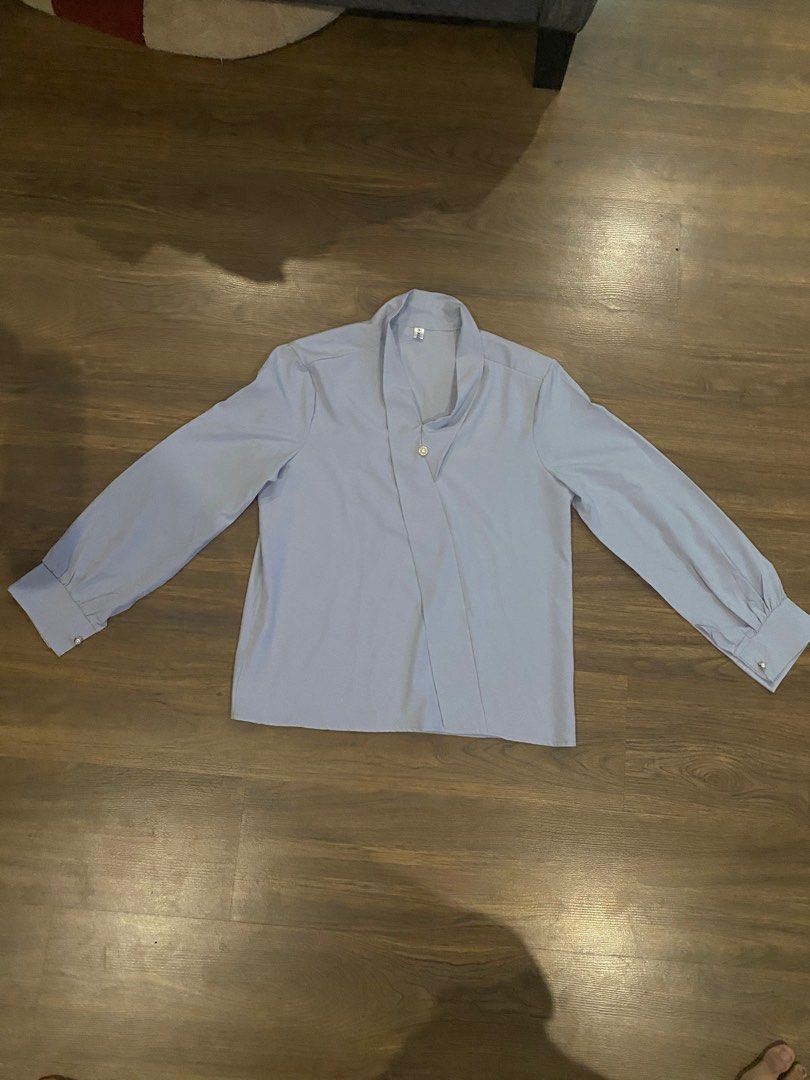 Korean Office Top (Category: Longsleeves) located in Cainta. Submitted by chamaleon (Listing ID 1254532371, Image 3). Description: Measurements on the last picture.