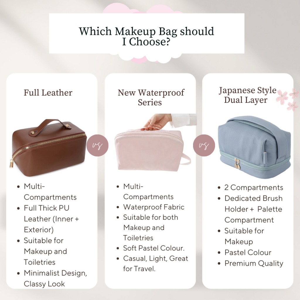 2 compartment on sale makeup bag