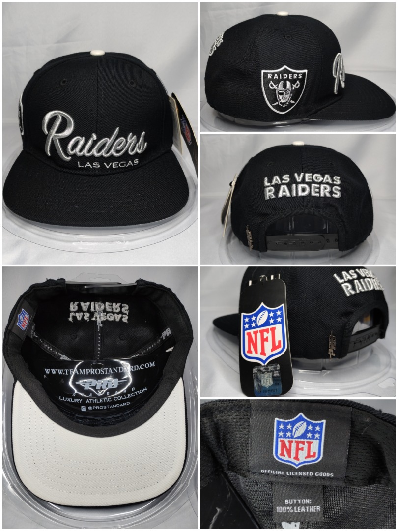 Men's Las Vegas Raiders Pro Standard Black Script Wordmark Snapback Hat