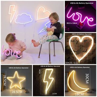 LED Neon Light Wall Decoration Kids Room Party Decor Wedding Proposal Event Prop Lighting