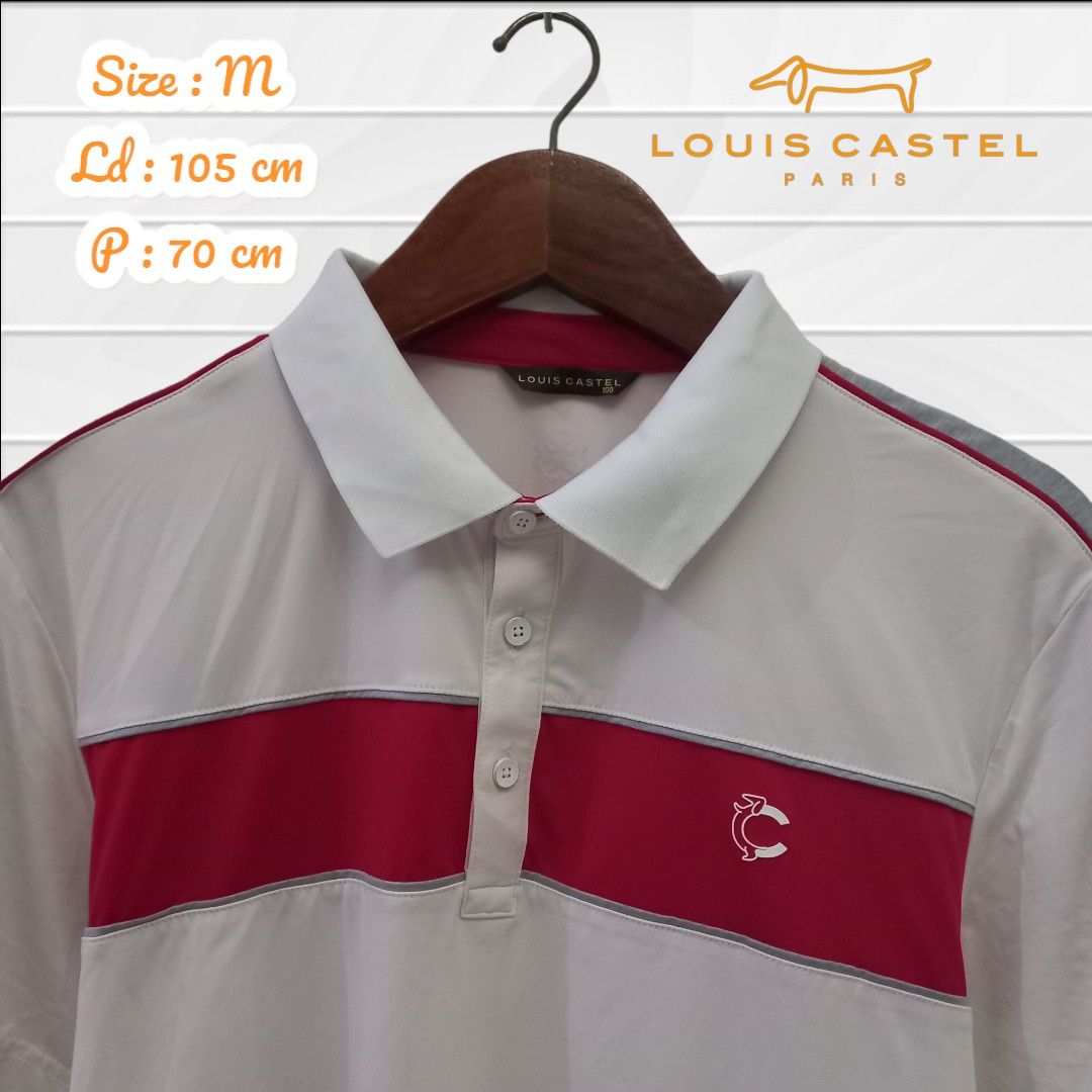 Louis Castel Shirt size 110 Long Sleeve Womens Orange Golf Athletic Polo