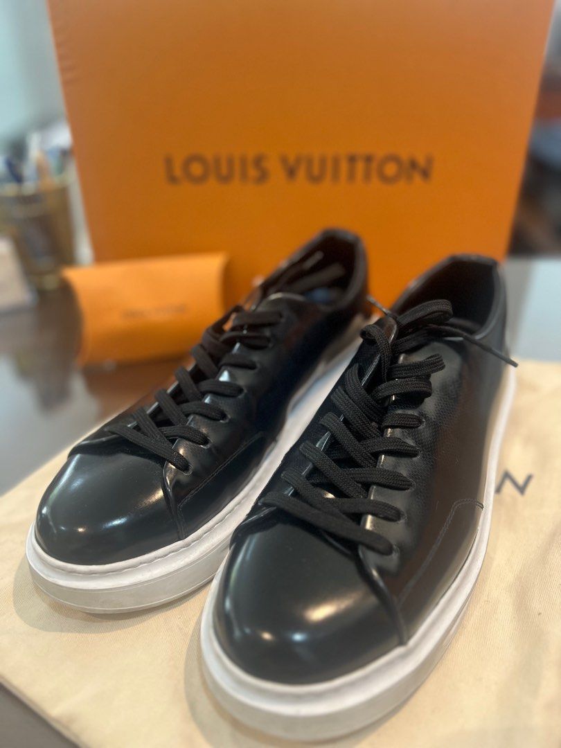 Louis Vuitton Black Damier Glazed Canvas Beverly Hills Low-Top