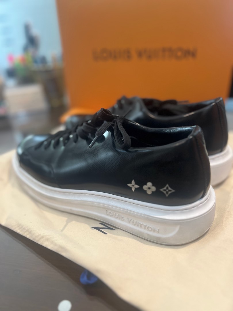 Beverly hills leather low trainers Louis Vuitton Black size 8.5 UK