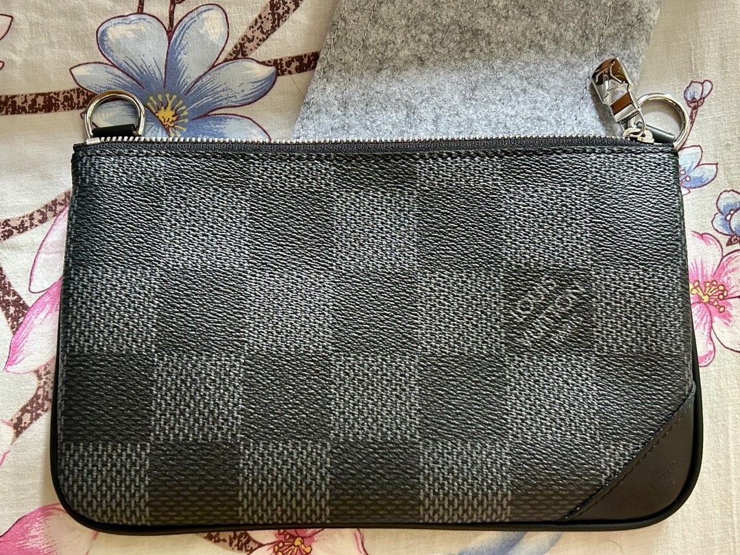 Louis Vuitton Graphite Trio Messenger Bag, Pouch, and Zipped Coin