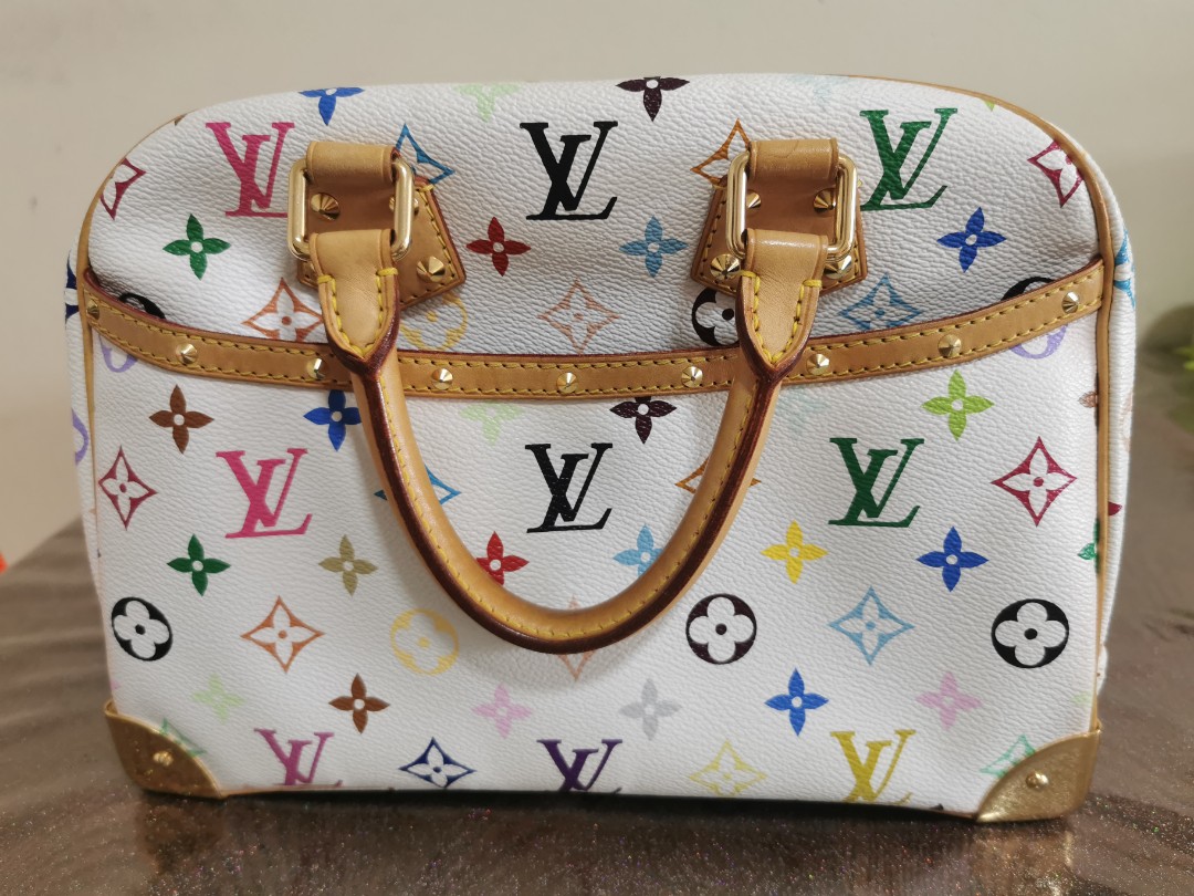 AUTHENTIC LV LOUIS VUITTON Multicolor White Trouville Top Handle Bag,  Luxury, Bags & Wallets on Carousell