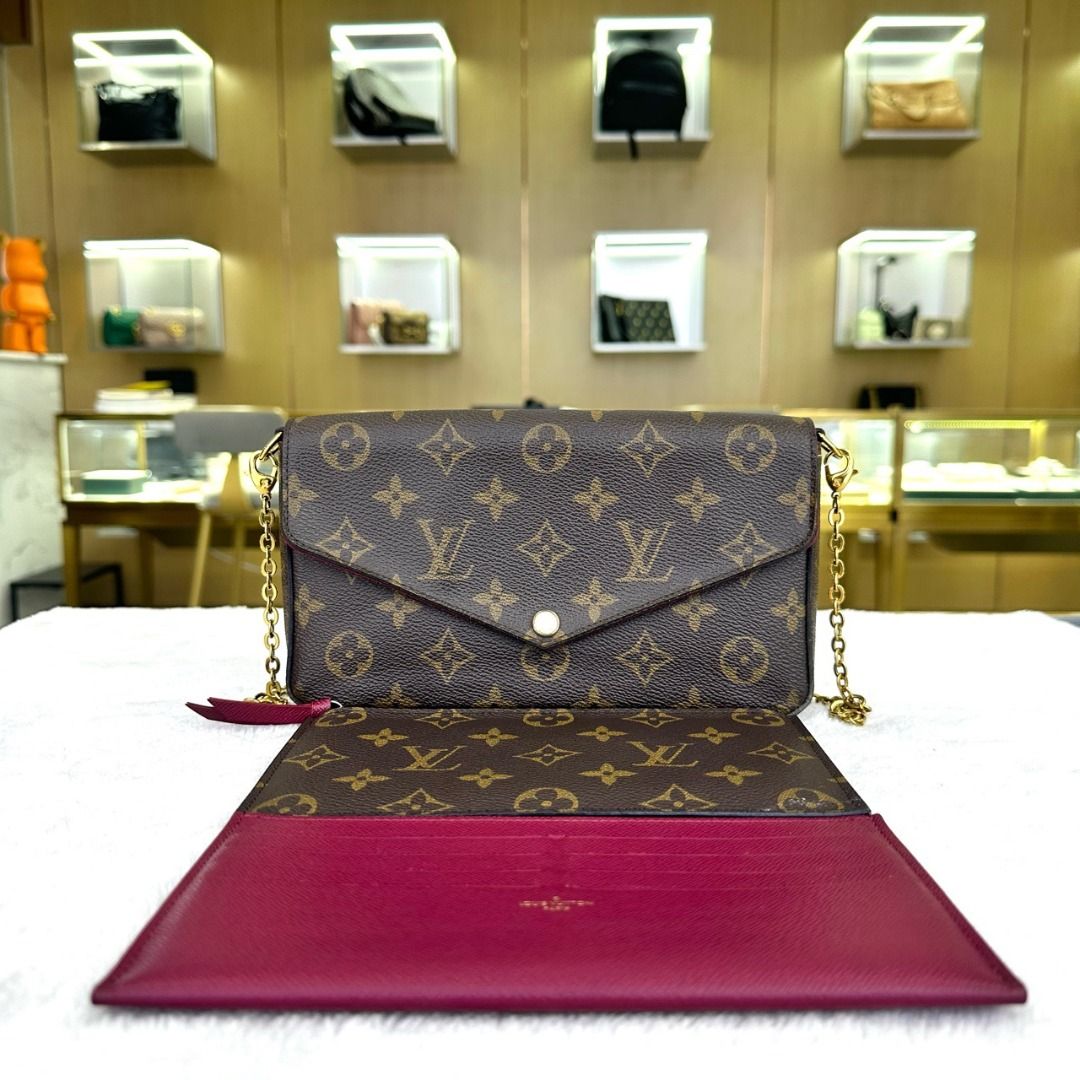 LV Mini Pochette with Gold Chain Sling, Luxury, Bags & Wallets on Carousell