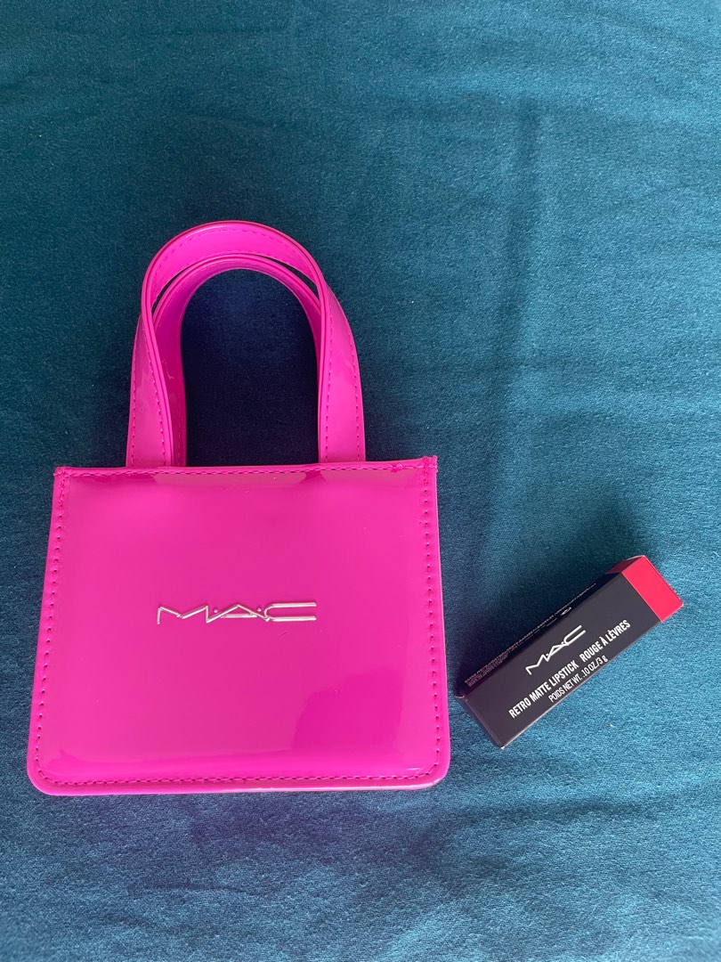 MAC Retro Matte Lipstick Ruby Woo (with a small MAC bag), Beauty