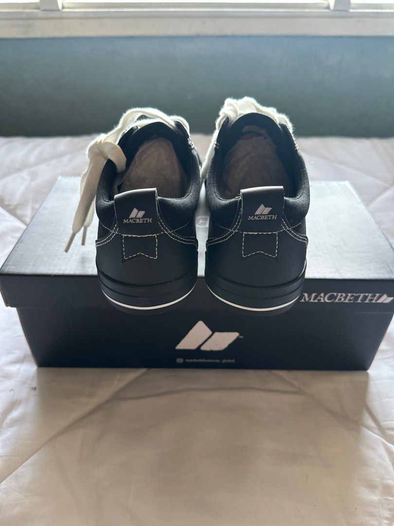 Macbeth shoes black and white top